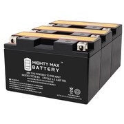 MIGHTY MAX BATTERY YT7B-BS 12V 6.5AH Replacement Battery compatible with CT7B-BS Motorcycle UTV - 3PK MAX3991975